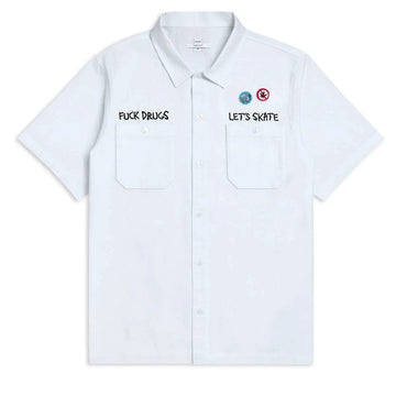CCS Live x Heroin 420 Work Shirt - White
