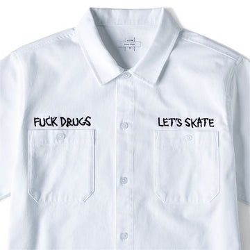CCS Live x Heroin 420 Work Shirt - White