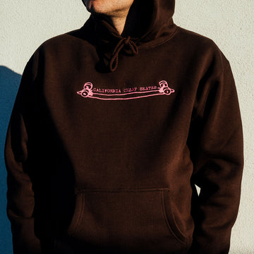 CCS Heritage Cheap Skates Hoodie - Brown/Pink