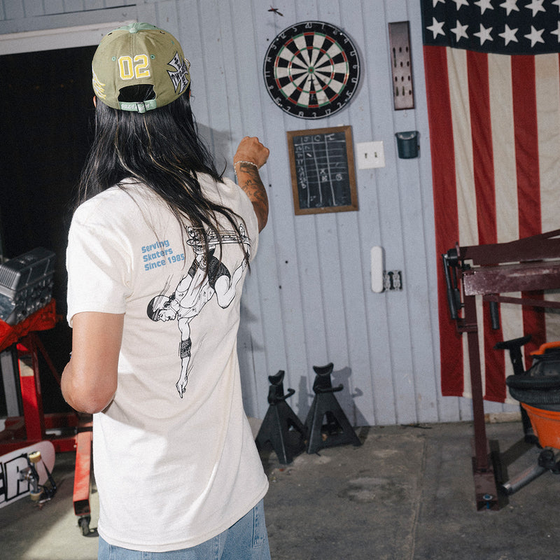 CCS June 1985 Ad T-Shirt - Vintage White/Blue