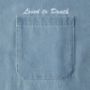 CCS Loved To Death Denim Shirt - Light Blue