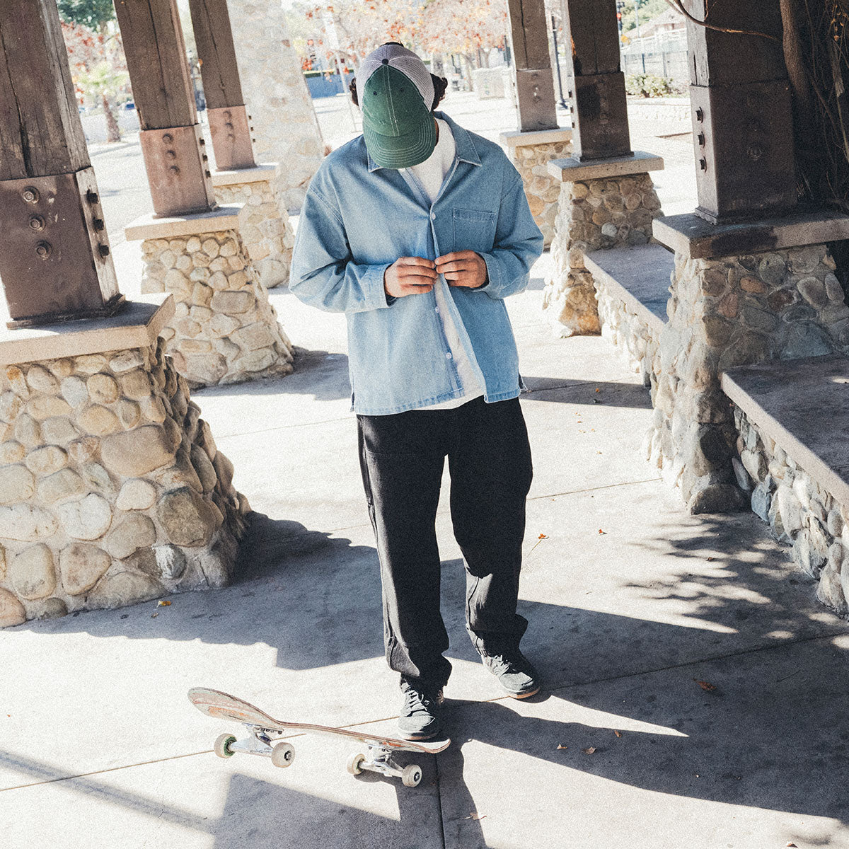 CCS Box Denim Shirt - Light Blue