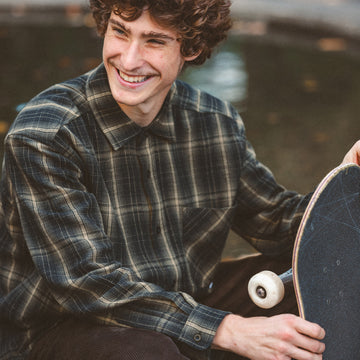 CCS Dial Up Flannel Shirt - Green/Ochre