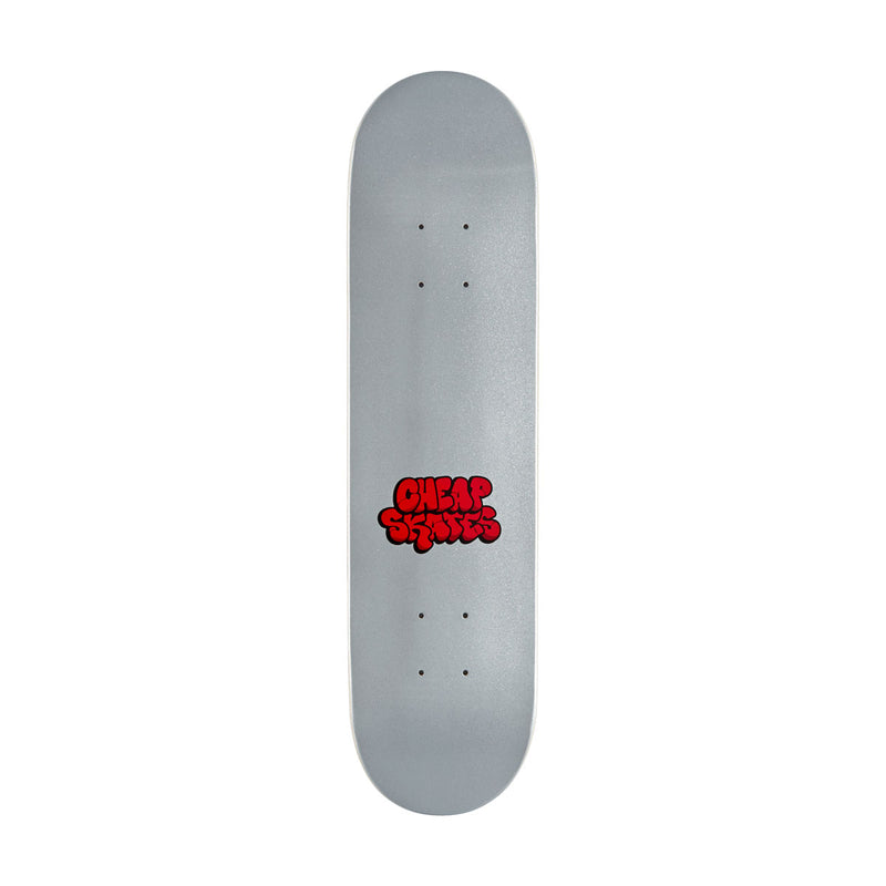 CCS Cheap Skates Tag Glitter Mini Skateboard Deck - White - 7.25
