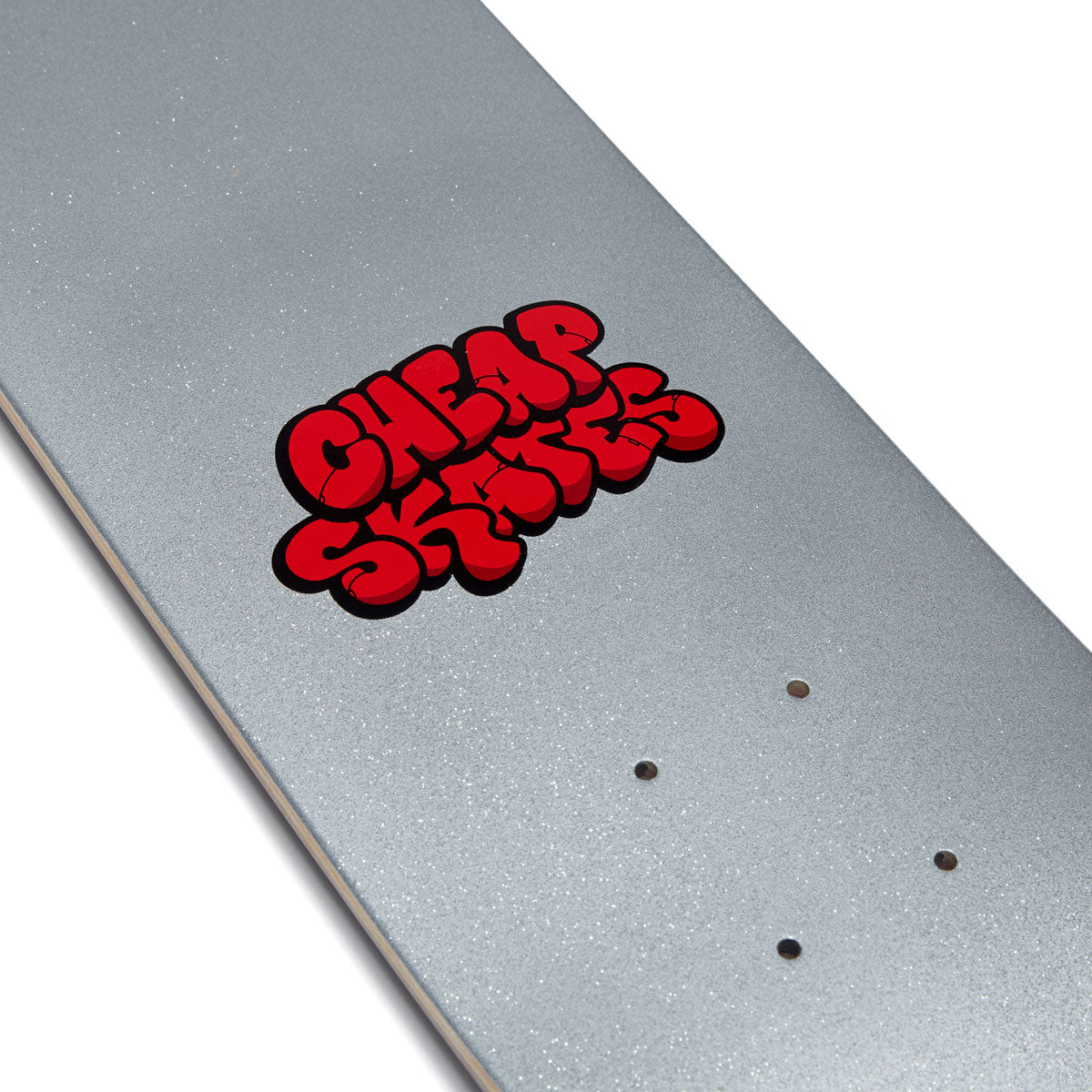 CCS Cheap Skates Tag Glitter Mini Skateboard Deck - White image 3