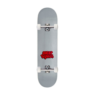 CCS Cheap Skates Tag Glitter Mini Skateboard Complete - White - 7.25