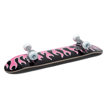 CCS Flames Mini Skateboard Complete - Black/Pink