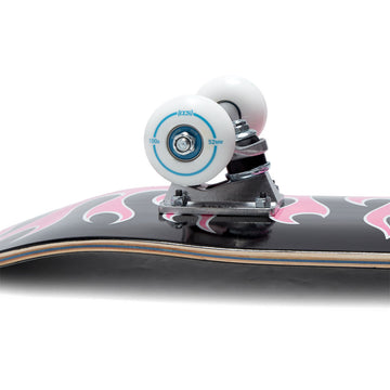 CCS Flames Mini Skateboard Complete - Black/Pink