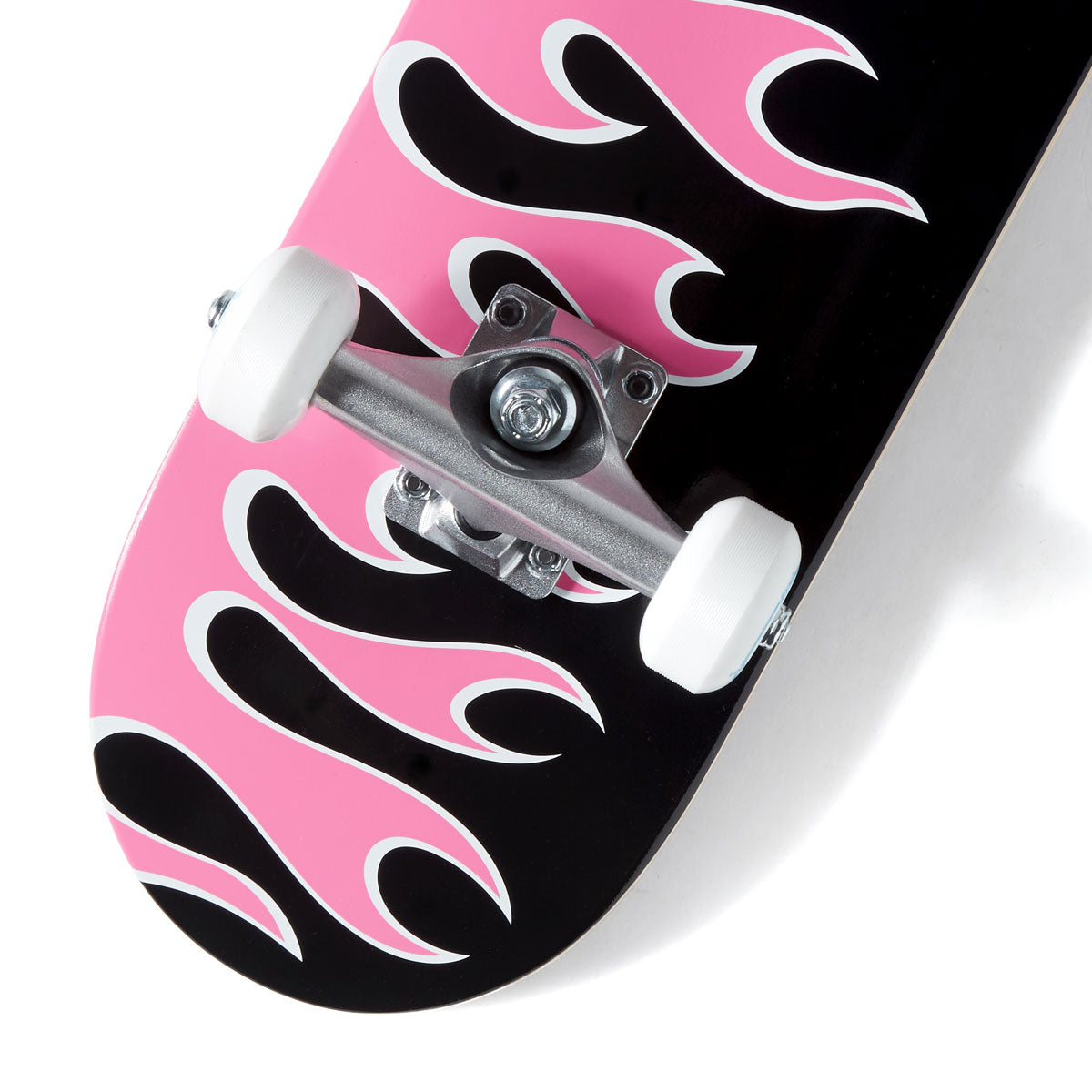 CCS Flames Mini Skateboard Complete - Black/Pink