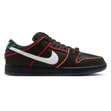Nike SB Bronx Girls Skate Dunk Low Pro Shoes - Black/White/Challenge Red/Total Orange