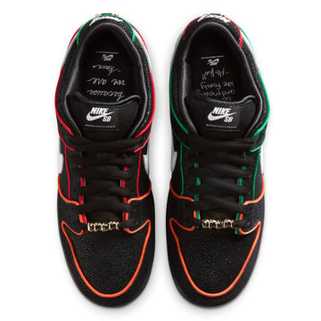 Nike SB Bronx Girls Skate Dunk Low Pro Shoes - Black/White/Challenge Red/Total Orange