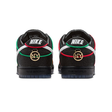 Nike SB Bronx Girls Skate Dunk Low Pro Shoes - Black/White/Challenge Red/Total Orange