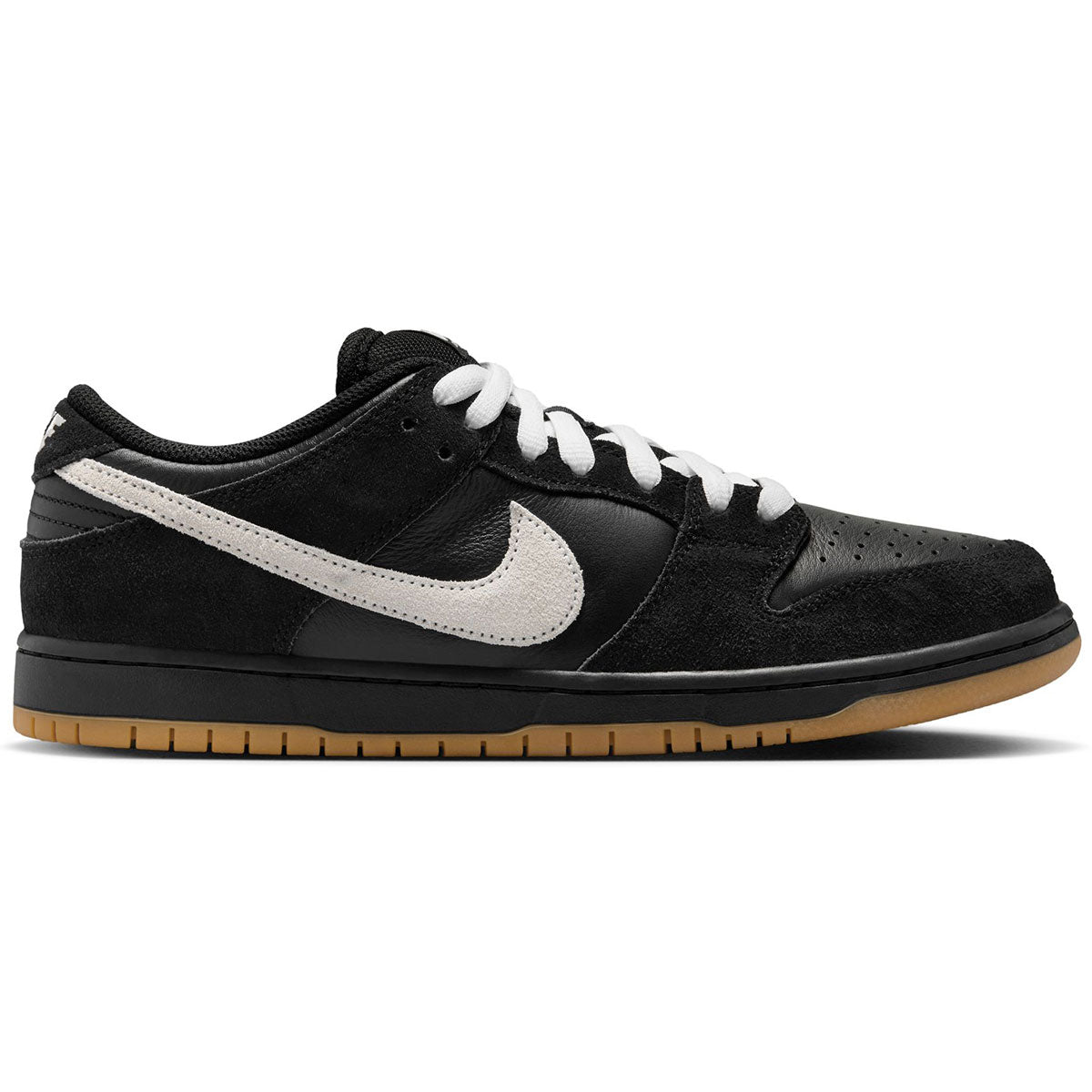 Nike SB Dunk Low Pro Shoes - Black/White/Black/Gum/Light Brown