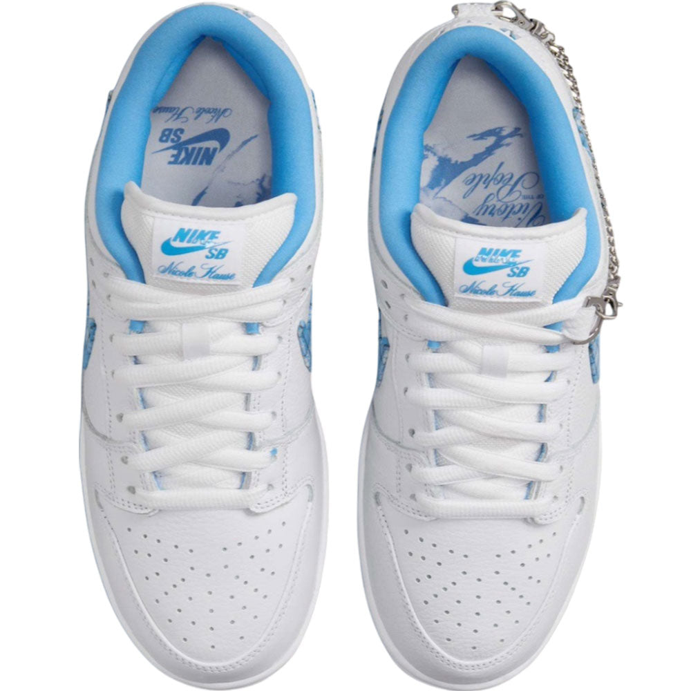 Nike SB Nicole Hause Dunk Low Pro Shoes - White/University Blue/White image 4