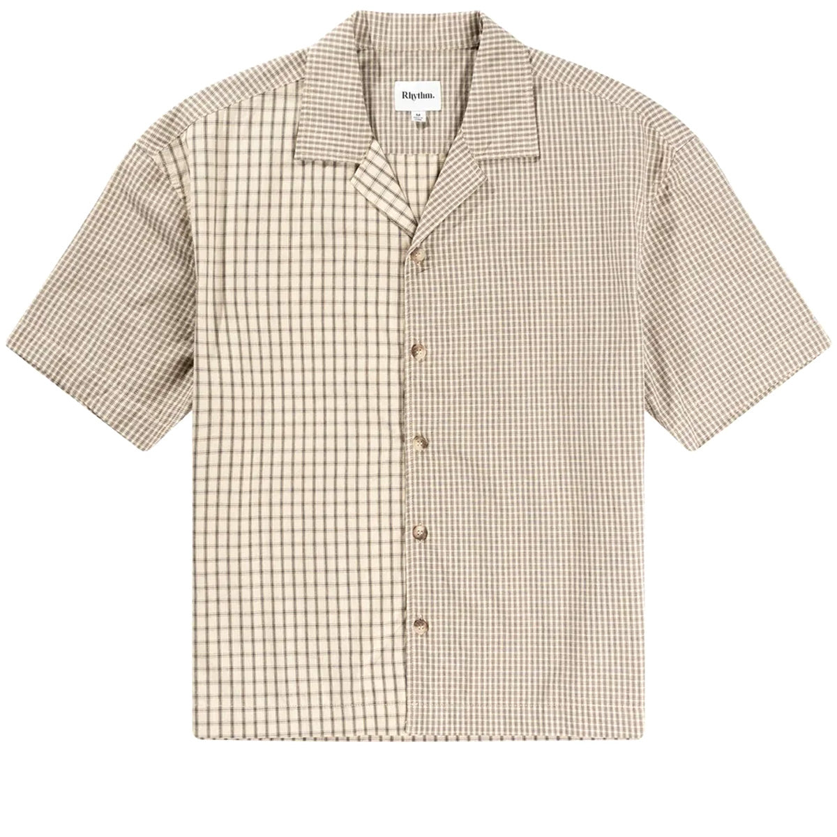 Rhythm Cross Check Relaxed Shirt - Natural Mixed Check image 1