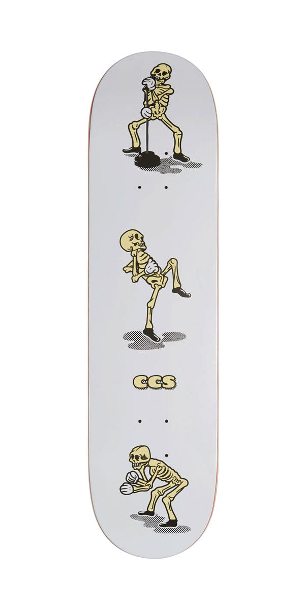 CCS Vine Skeleton Mini Skateboard Deck - White image 1