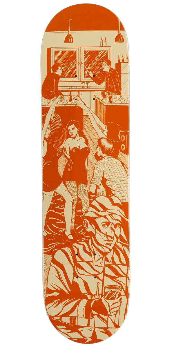 CCS Social Camouflage Party Skateboard Deck - Orange - 8.25