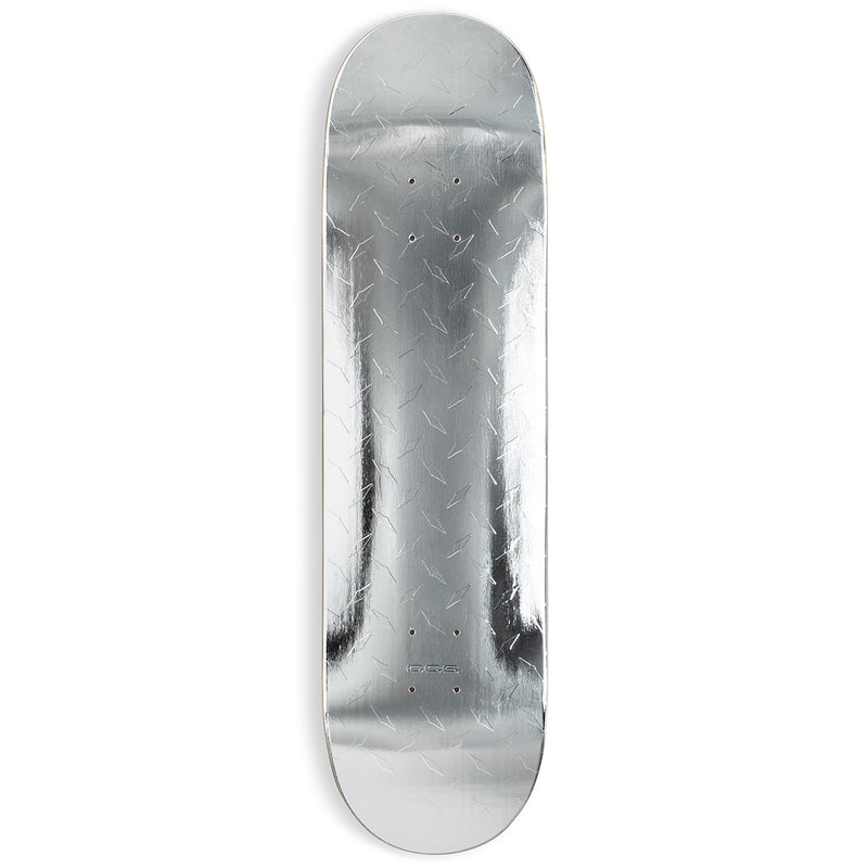 CCS Diamond Plate Embossed Skateboard Deck - Silver Foil - 7.50