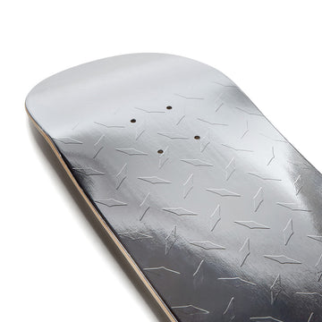 CCS Diamond Plate Embossed Skateboard Deck - Silver Foil