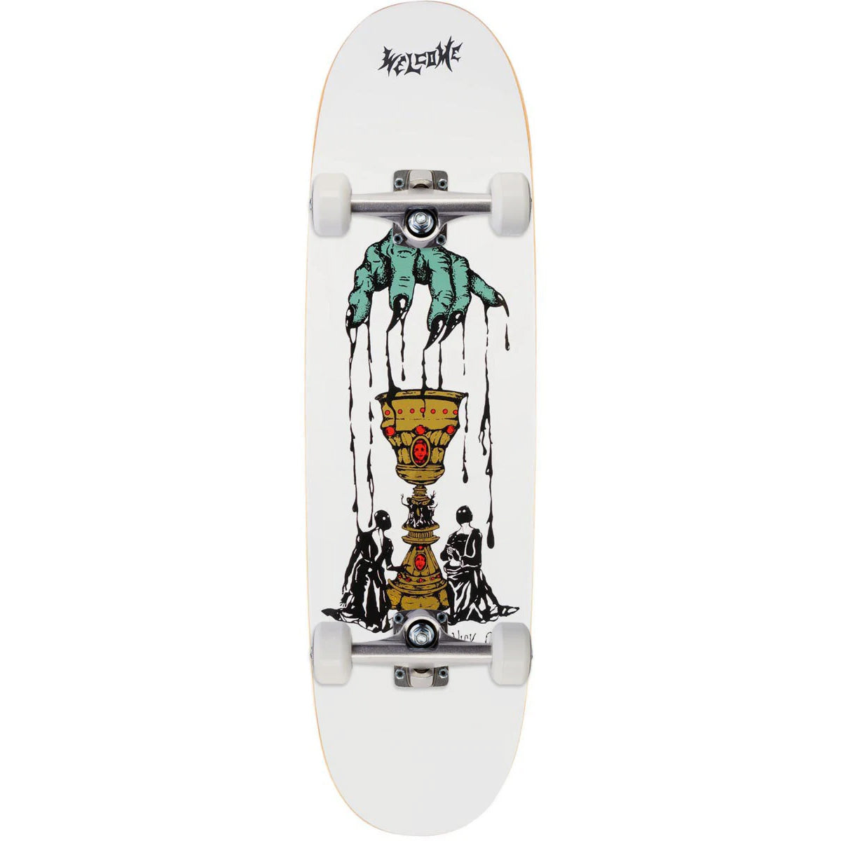 Welcome Chalice Nick Garcia On A Son Of Boline Skateboard Complete - White - 8.80