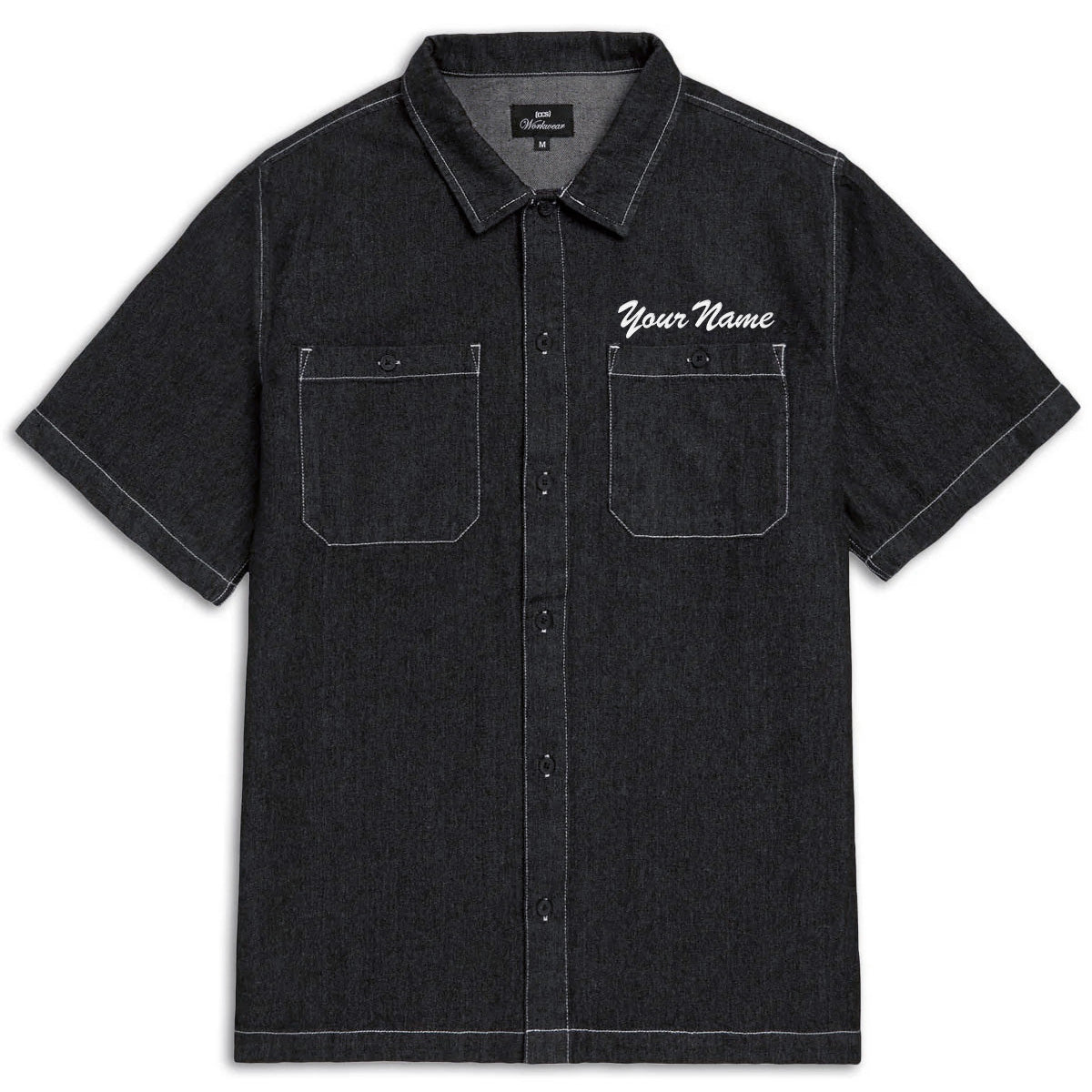 CCS Custom Embroidered Work Shirt - Black Denim