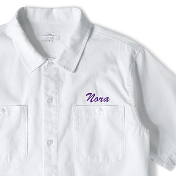 CCS Custom Embroidered Work Shirt - White