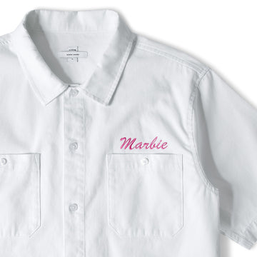 CCS Custom Embroidered Work Shirt - White