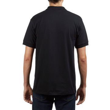 Thrasher Logo Embroidered Polo Shirt - Black