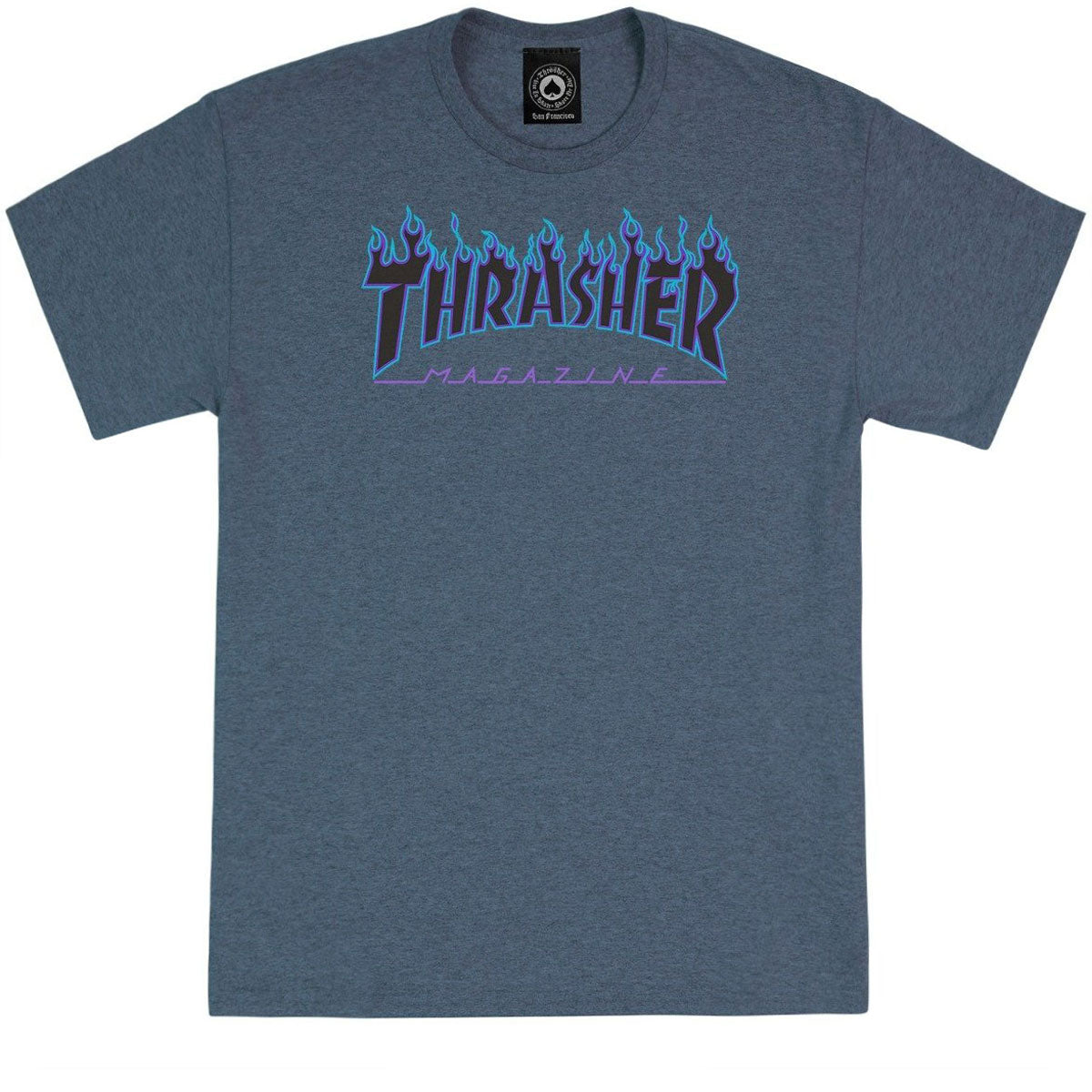 Thrasher Flame T-Shirt - Dark Heather image 1