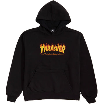 Thrasher Youth Flame Logo Hoodie - Black