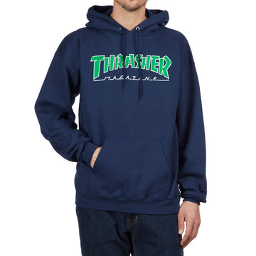 Thrasher Outlined Hoodie - Navy