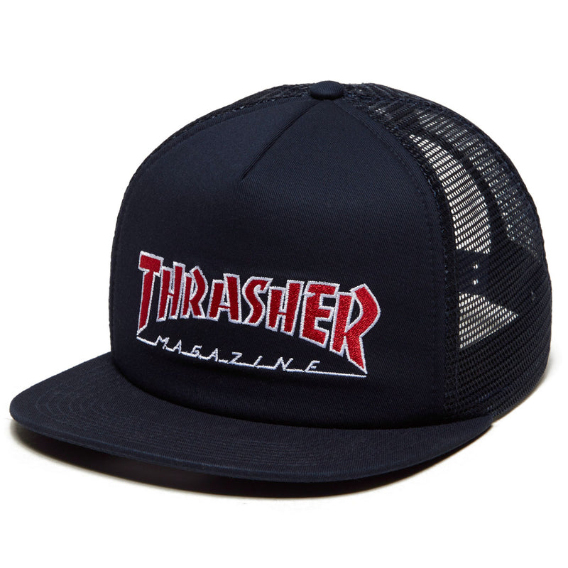 Thrasher Outlined Trucker Hat - Navy