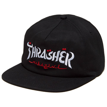 Thrasher Calligraphy Snapback Hat - Black