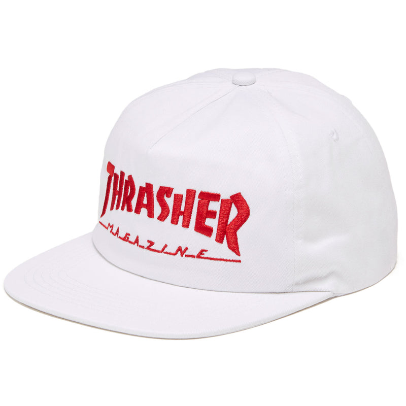 Thrasher Mag Logo Snapback Hat - White