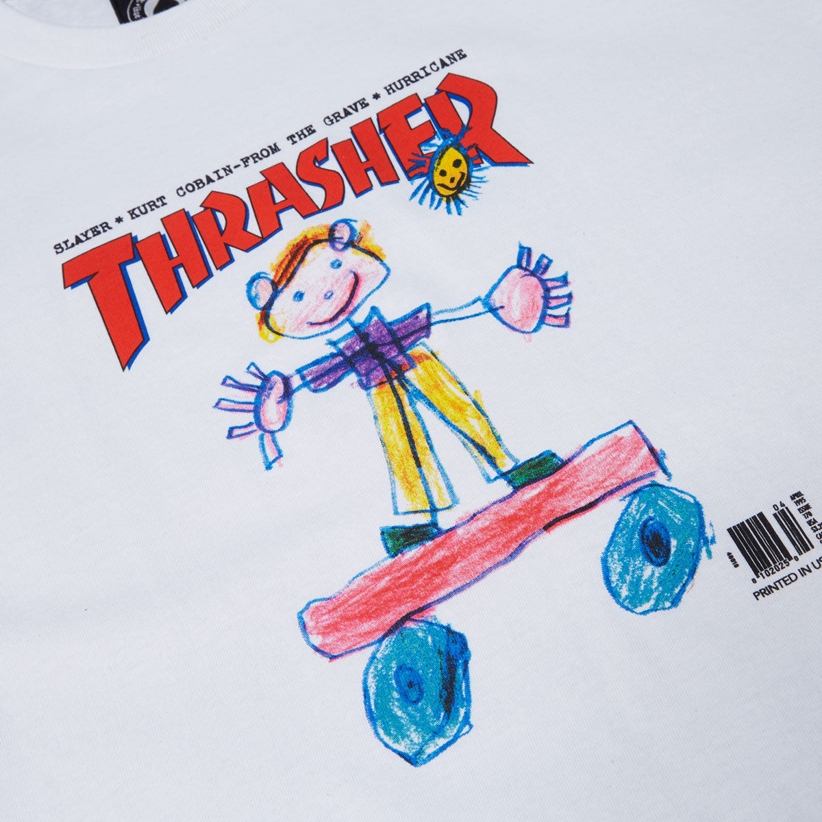 Thrasher Kid Cover T-Shirt - White image 2