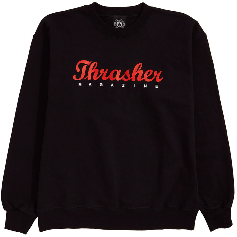 Thrasher Script Crew Sweatshirt - Black
