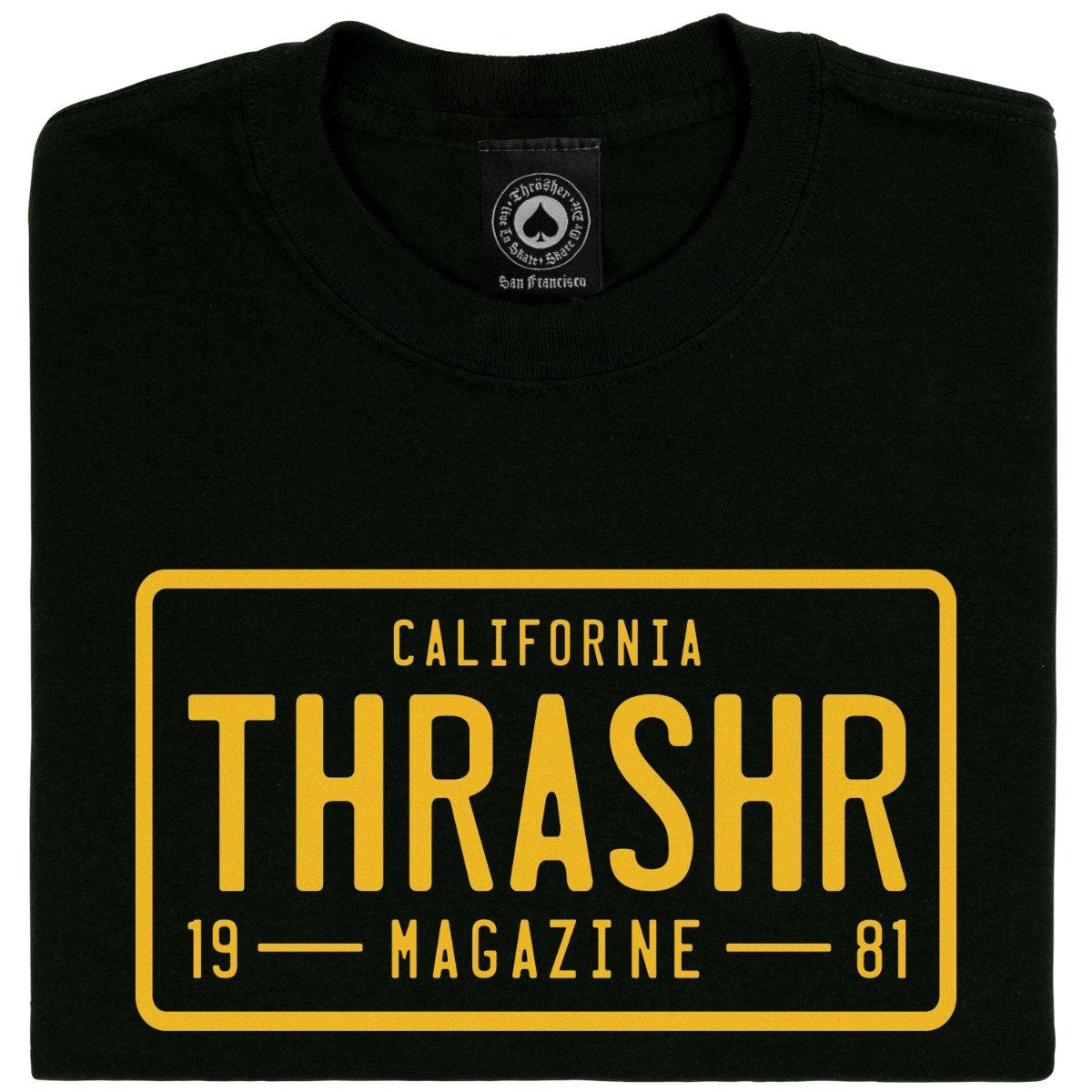 Thrasher License Plate T-Shirt - Black image 2