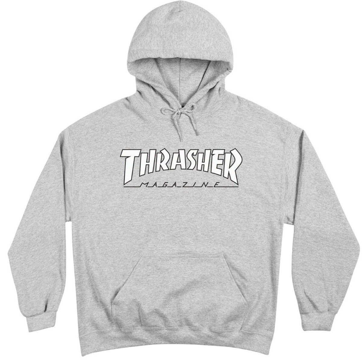 Thrasher Outlined Logo Hoodie - Grey/White image 1