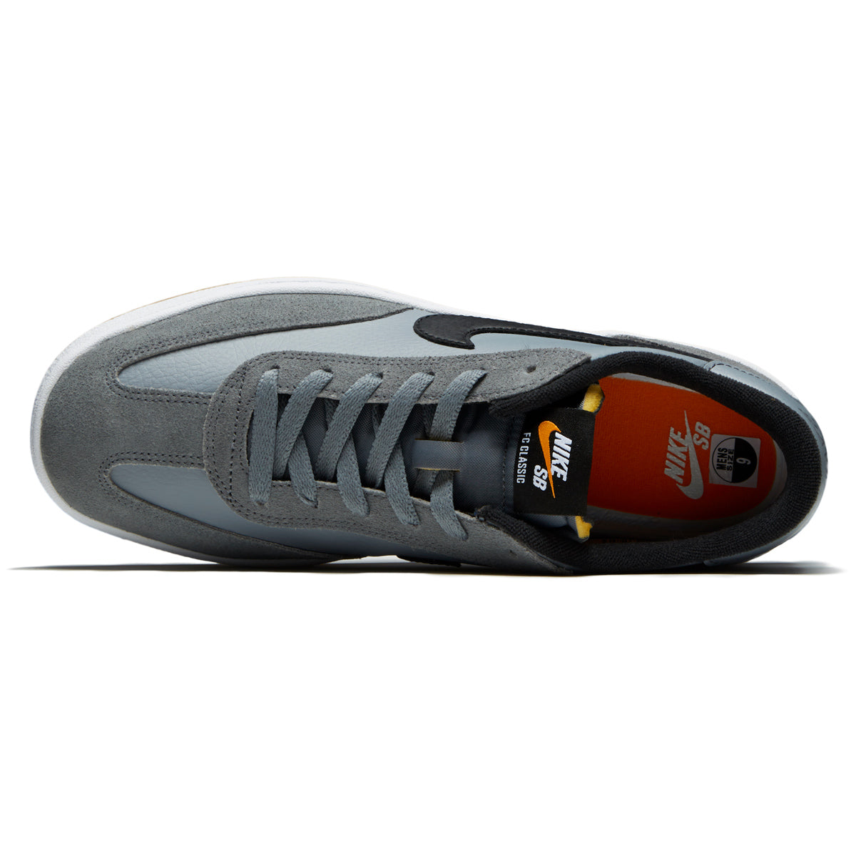 Nike SB FC Classic Shoes - Cool Grey/Black/White/Vivid Orange image 3