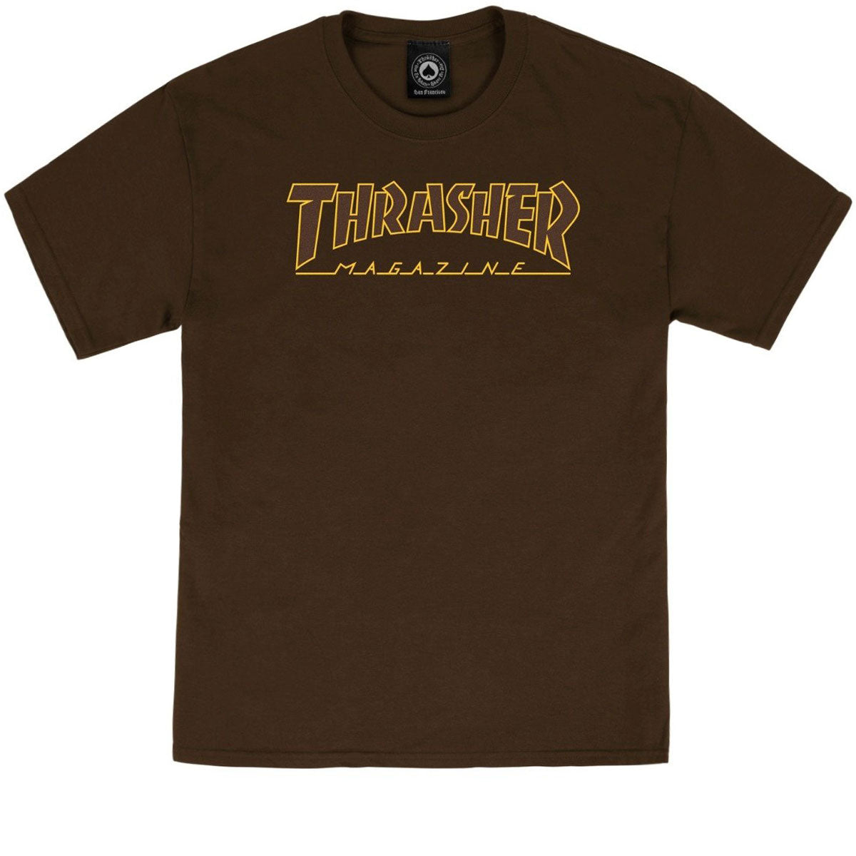 Thrasher Outlined T-Shirt - Dark Chocolate image 1