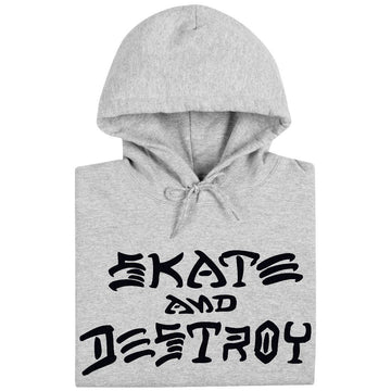 Thrasher Skate And Destroy Hoodie - Grey