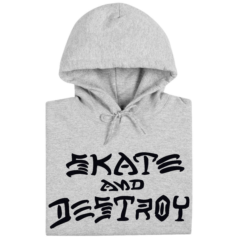 Thrasher Skate And Destroy Hoodie - Grey