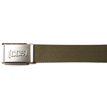 CCS Silver Logo Buckle Belt - Olive