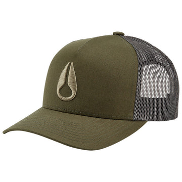 Nixon Iconed Trucker Hat - Dark Olive