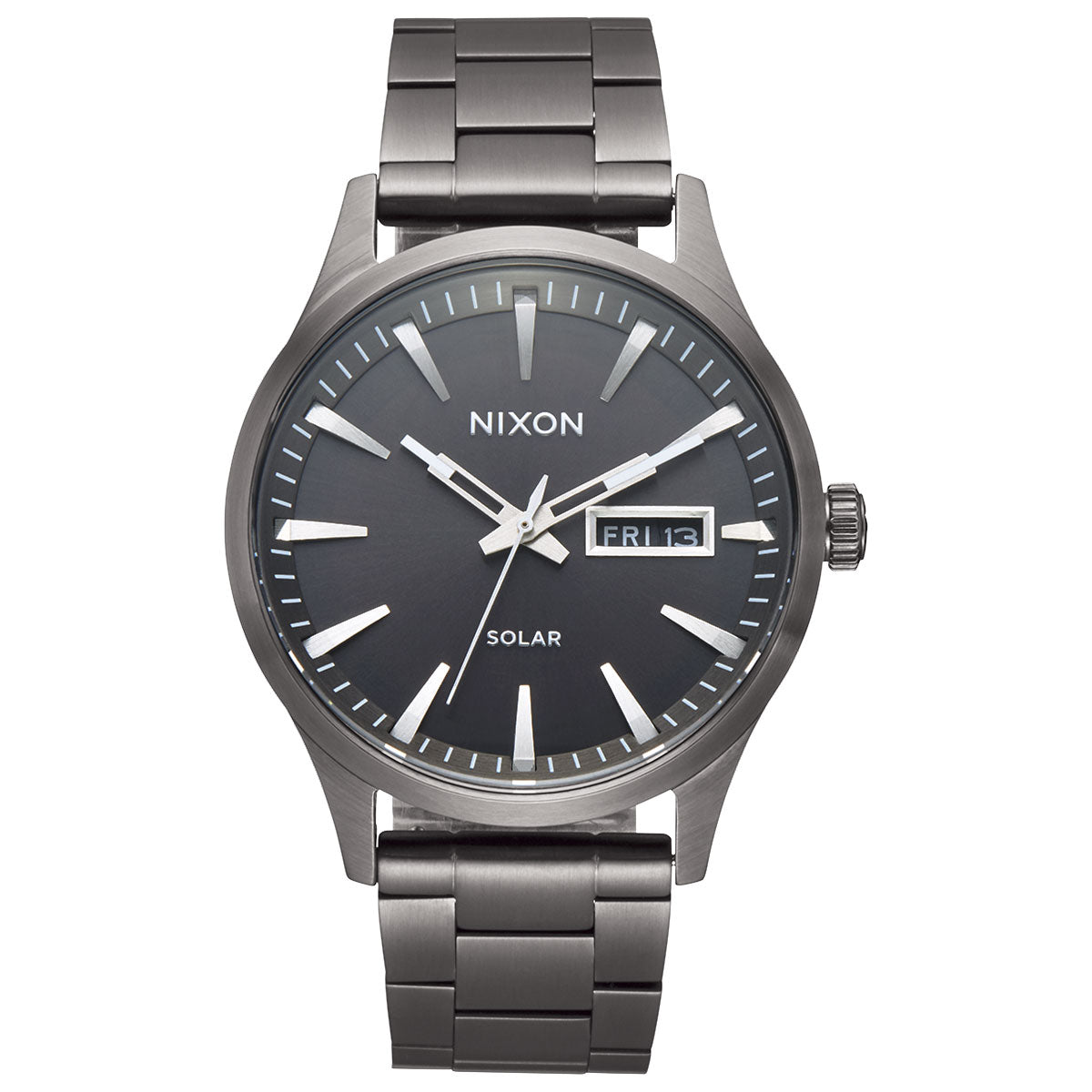 Nixon Sentry Solar Stainless Steel Watch - Gunmetal image 1