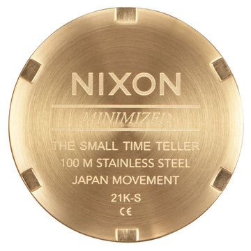 Nixon Small Time Teller Watch - Light Gold/Silver/Vintage White