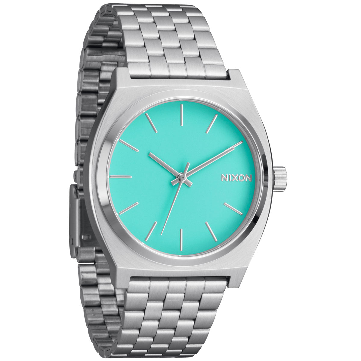 Nixon Time Teller Watch - Silver/Turquoise image 2