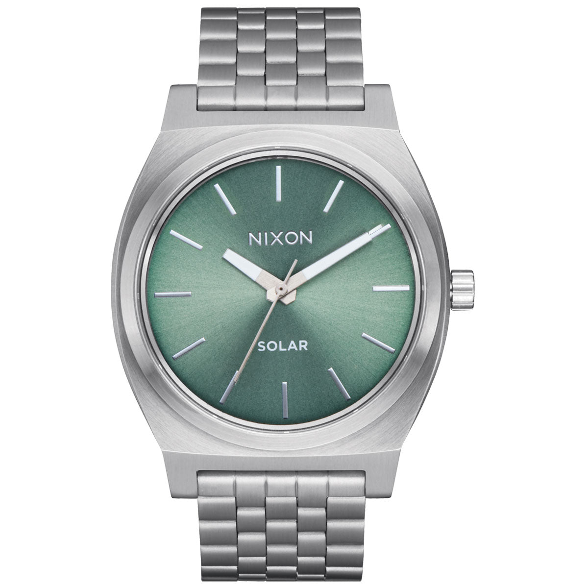 Nixon Time Teller Solar Watch - Silver/Jade Sunray image 1