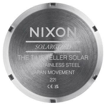 Nixon Time Teller Solar Watch - Silver/Jade Sunray