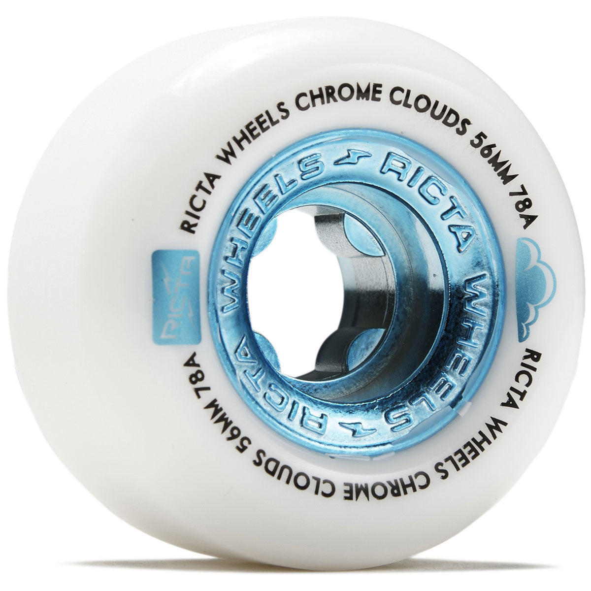 Ricta Chrome Clouds 78a Skateboard Wheels - Blue - 56mm image 1